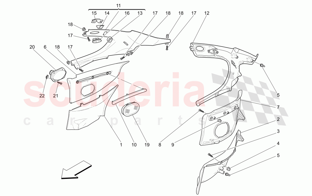 INNER TRIMS of Maserati Maserati 4200 Coupe (2005-2007) GT