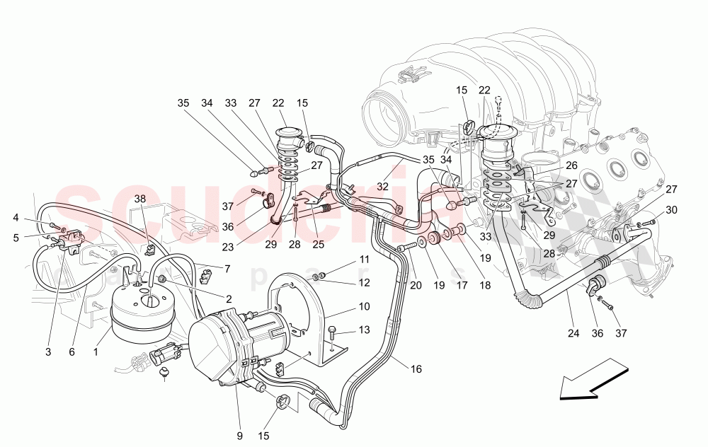 ADDITIONAL AIR SYSTEM of Maserati Maserati GranTurismo (2011-2013) Auto