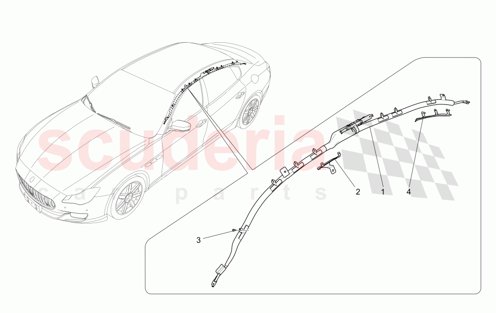 WINDOW BAG SYSTEM of Maserati Maserati Quattroporte (2017+) S V6 410bhp