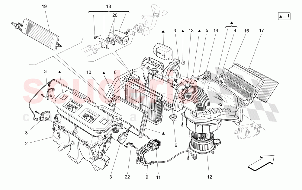 A/C UNIT: DASHBOARD DEVICES of Maserati Maserati Quattroporte (2013-2016) Diesel