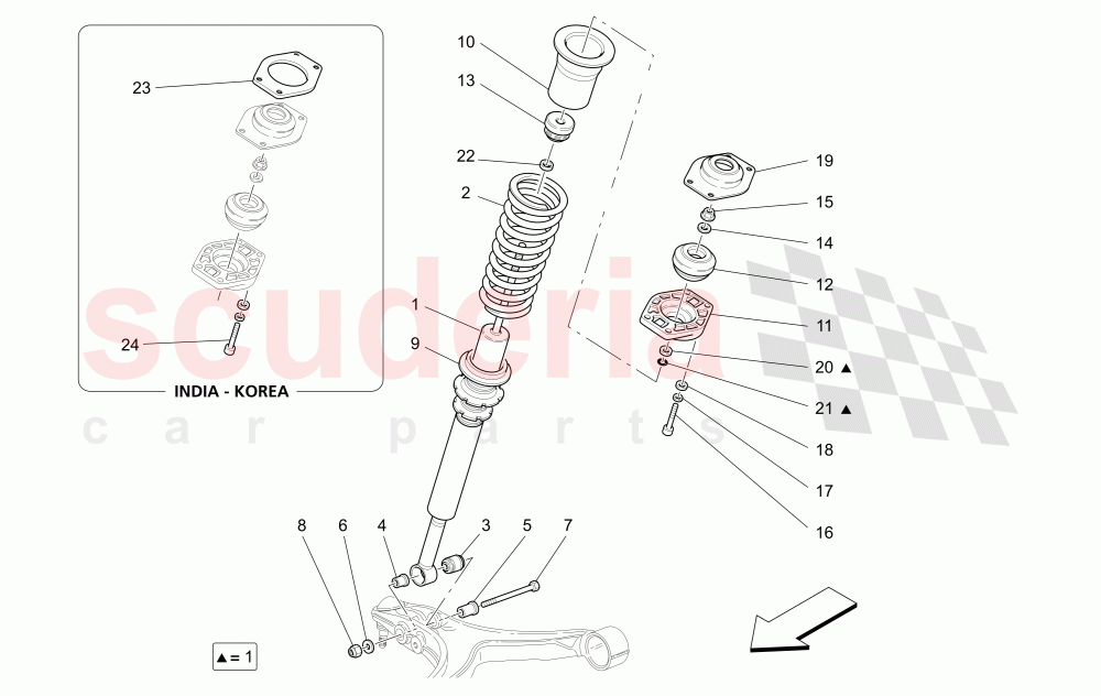 FRONT SHOCK ABSORBER DEVICES of Maserati Maserati GranCabrio (2016+) MC