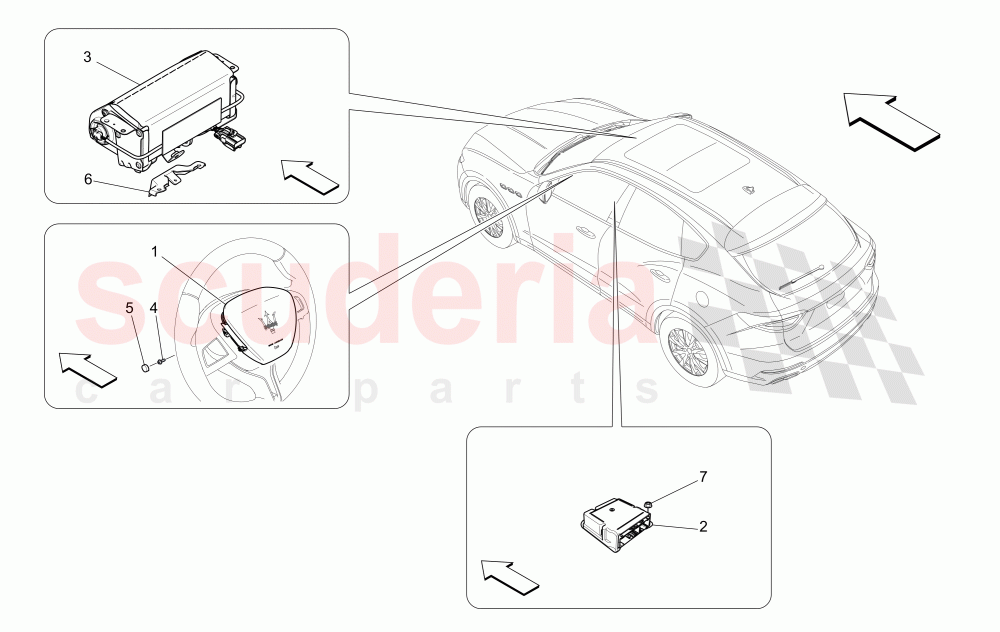 FRONT AIRBAG SYSTEM of Maserati Maserati Levante (2017+) S