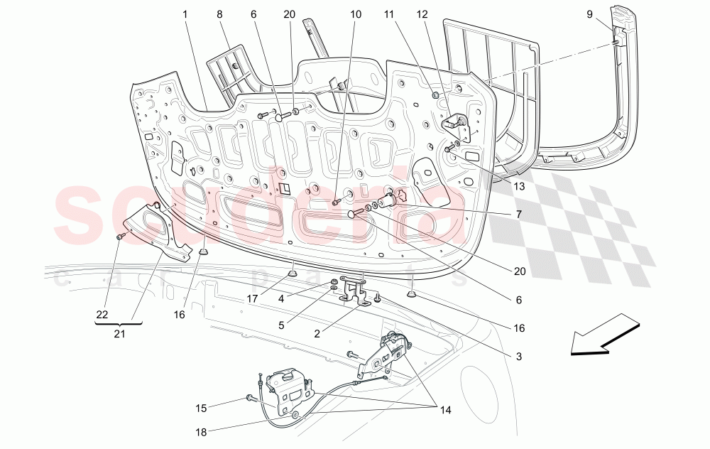 ELECTRICAL CAPOTE: COVERS (Available with: Special EditionNot available with: CENTENNIAL INTERNALS) of Maserati Maserati GranCabrio (2017+) Special Edition