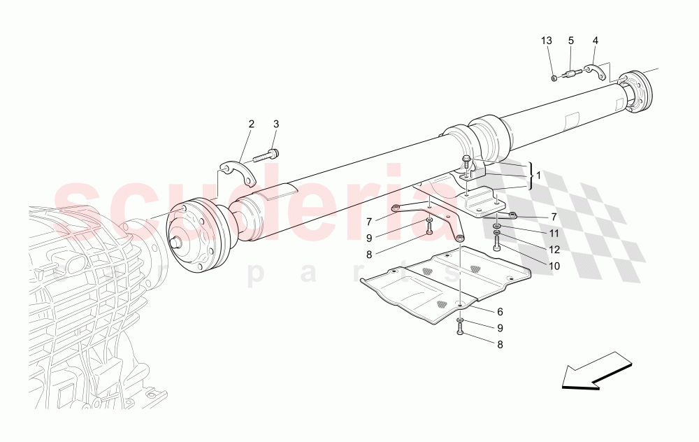 TRANSMISSION SHAFT of Maserati Maserati Quattroporte (2009-2012) Sport GTS