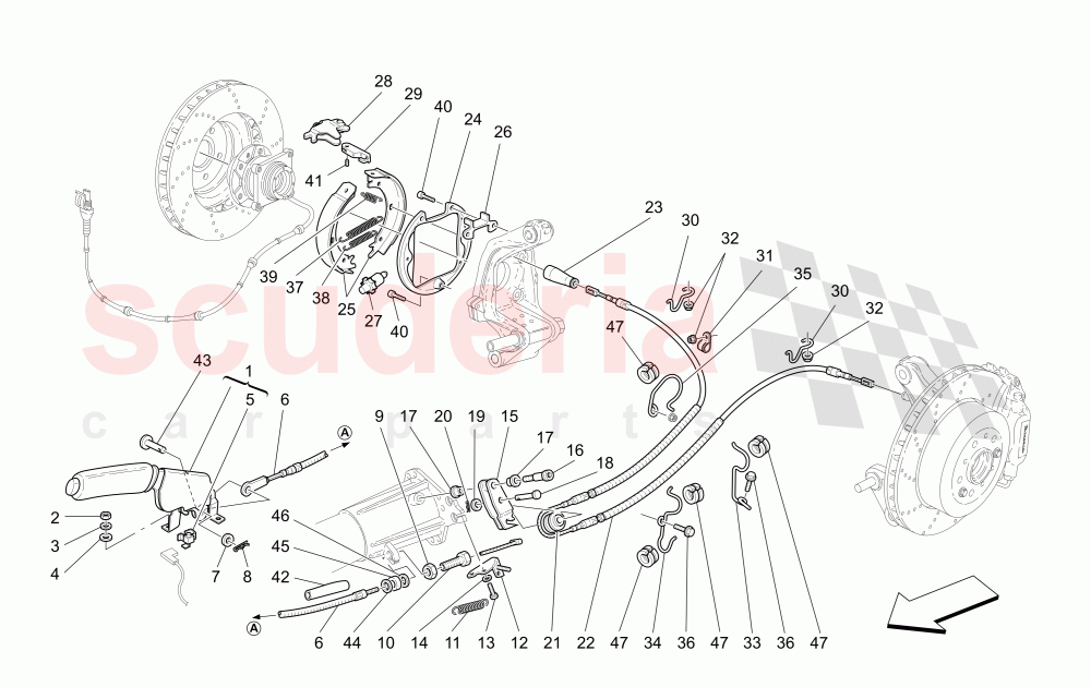 PARKING BRAKE of Maserati Maserati 4200 Spyder (2005-2007) CC