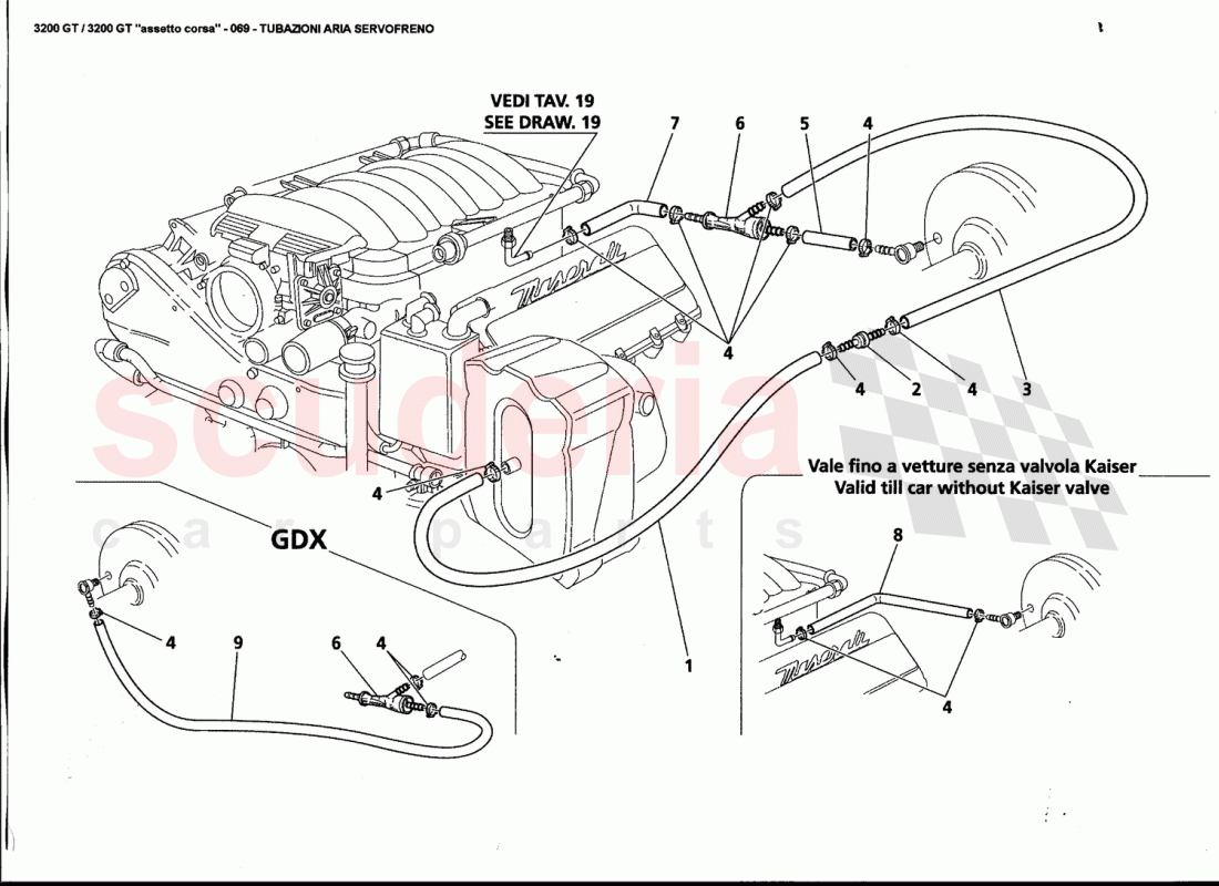 BRAKE SERVO AIR TUBE of Maserati Maserati 3200 GT / Assetto Corsa