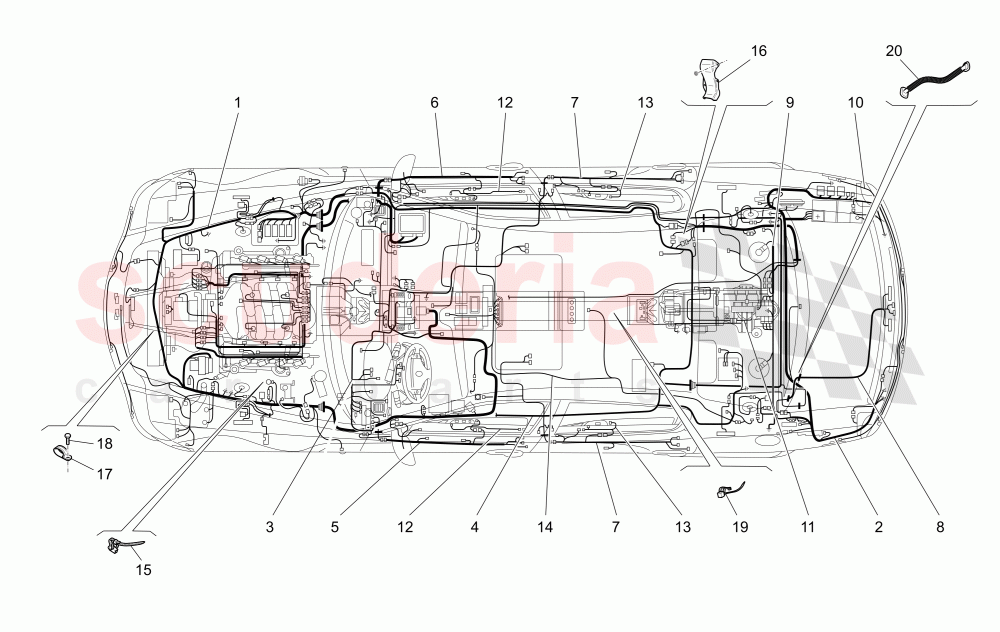 MAIN WIRING of Maserati Maserati Quattroporte (2003-2007) DuoSelect