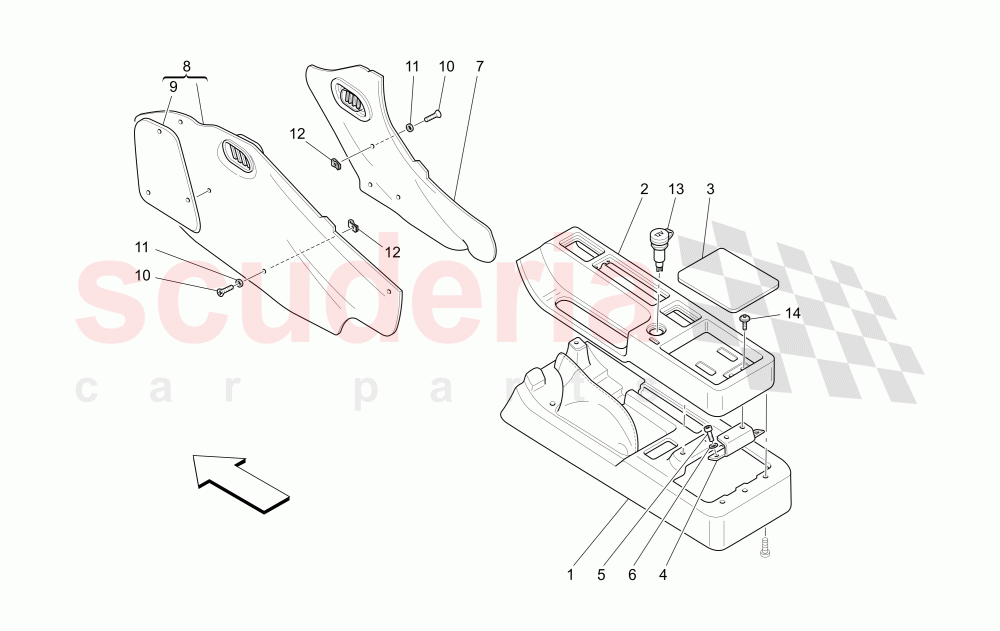 ACCESSORY CONSOLE AND CENTRE CONSOLE of Maserati Maserati GranSport Spyder (2005-2007)