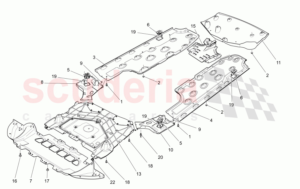 UNDERBODY AND UNDERFLOOR GUARDS (Available with: EURO 6Not available with: EURO 5) of Maserati Maserati Quattroporte (2017+) S V6 410bhp