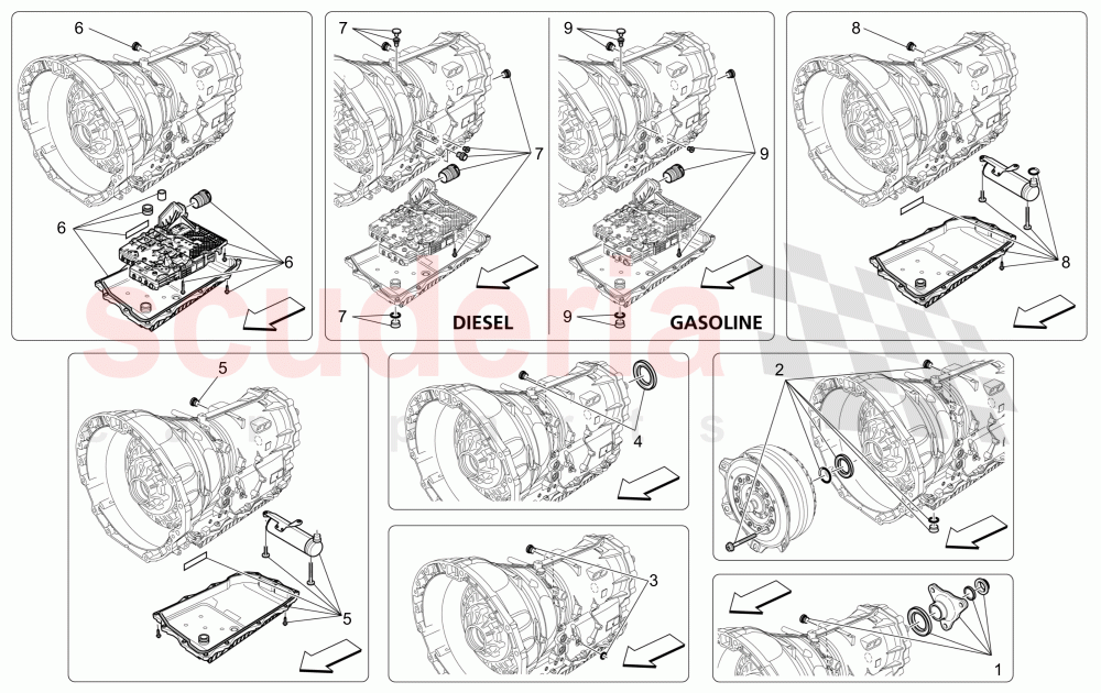 GEARBOX HOUSINGS of Maserati Maserati Quattroporte (2017+) S V6 410bhp