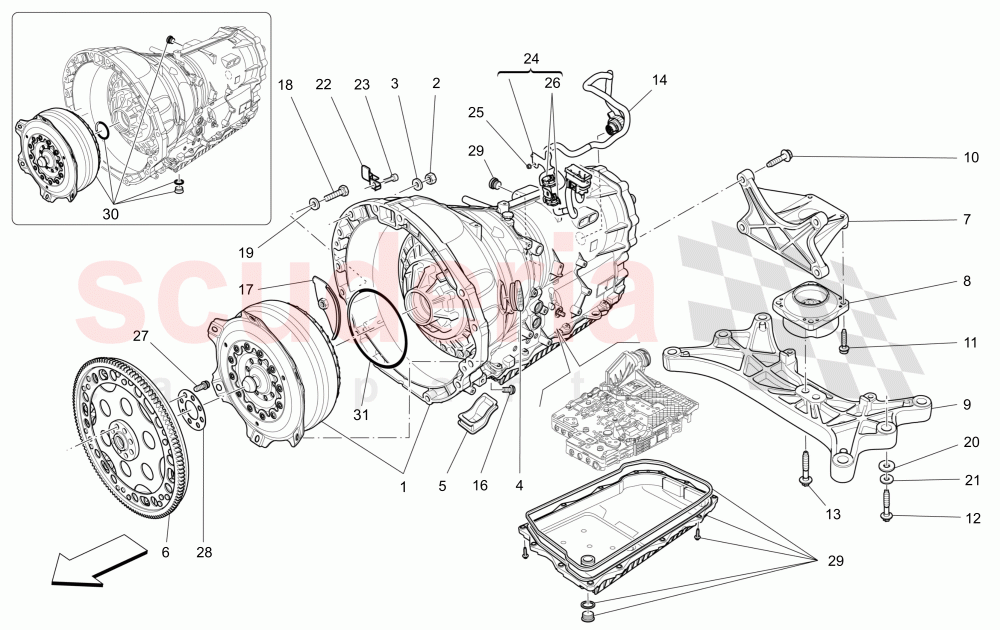 GEARBOX HOUSINGS of Maserati Maserati Ghibli (2014-2016) S