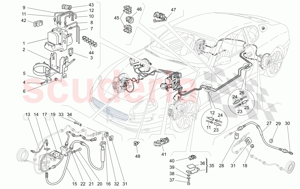 BRAKING SYSTEM of Maserati Maserati 4200 Coupe (2005-2007) GT