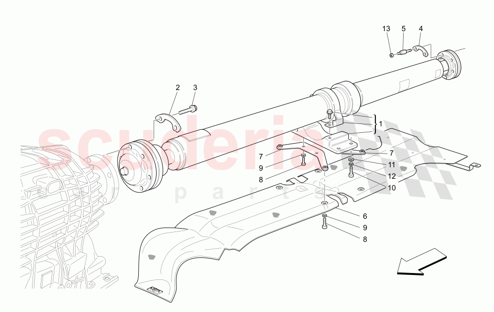 TRANSMISSION SHAFT of Maserati Maserati GranCabrio (2011-2012) Sport