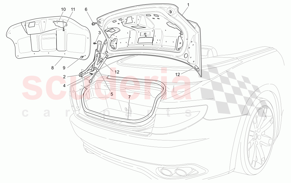 REAR LID (Not available with: Special Edition) of Maserati Maserati GranCabrio (2013+)