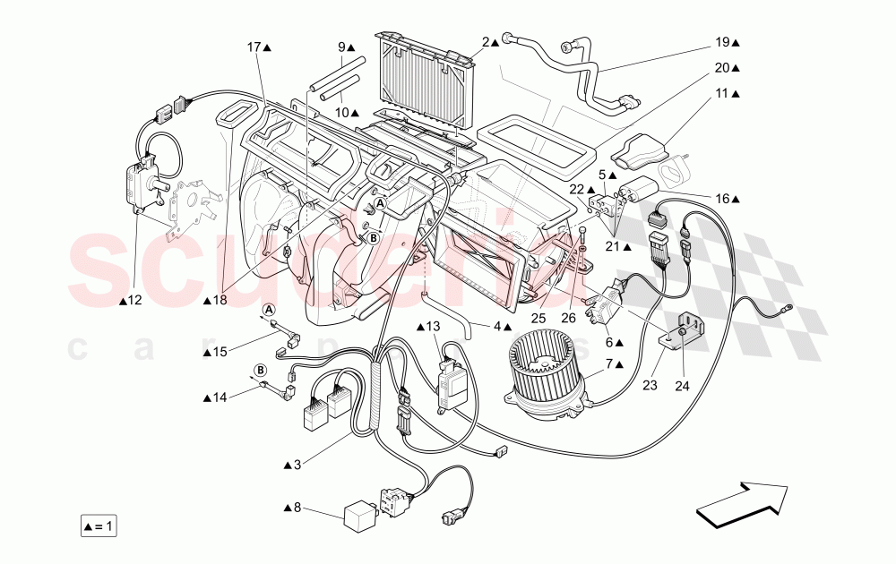 A/C UNIT: DASHBOARD DEVICES of Maserati Maserati GranSport Spyder (2005-2007)