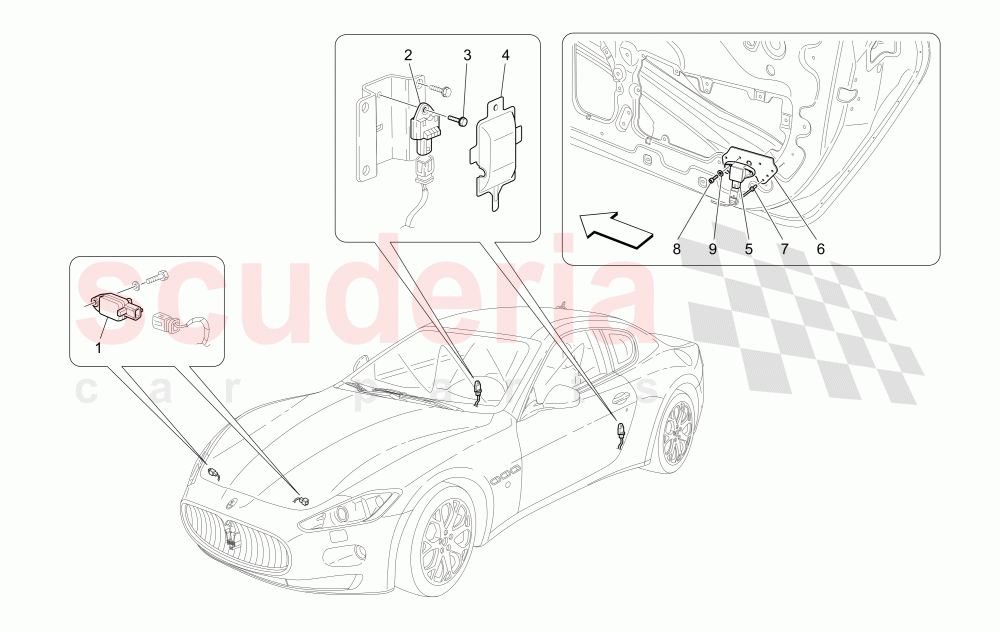 CRASH SENSORS of Maserati Maserati GranTurismo (2017+) Special Edition CC