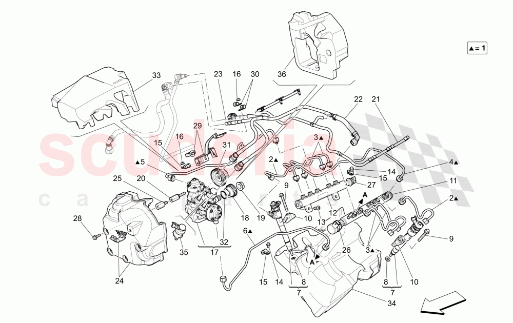 FUEL PUMPS AND CONNECTION LINES of Maserati Maserati Ghibli (2017+) Diesel