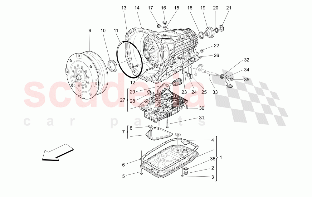 GEARBOX HOUSINGS of Maserati Maserati GranCabrio (2010-2012)