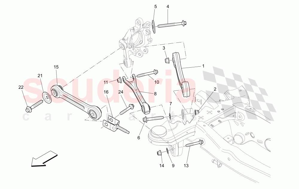 REAR SUSPENSION of Maserati Maserati Quattroporte (2013-2016) Diesel