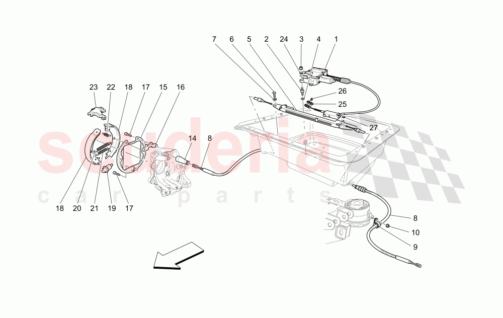 PARKING BRAKE of Maserati Maserati GranTurismo (2008-2010) S