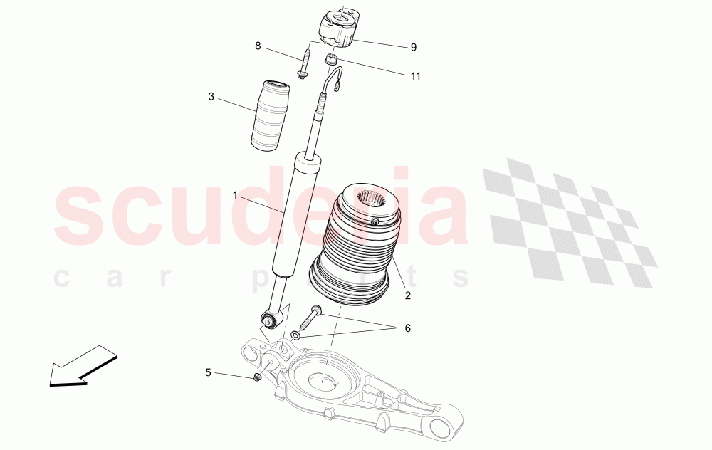 REAR SHOCK ABSORBER DEVICES of Maserati Maserati Levante (2017+) Diesel