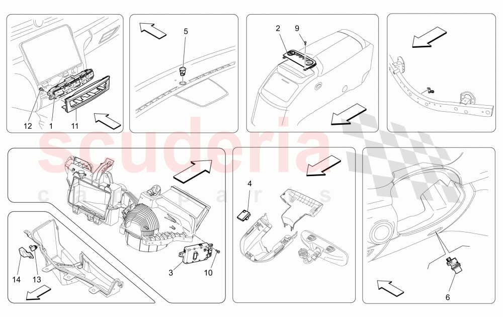 A/C UNIT: ELECTRONIC CONTROL (Available with: COMFORT-LUXURY REAR SEATS WITH CENTRAL CONSOLE) of Maserati Maserati Quattroporte (2017+) Diesel