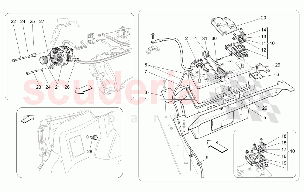 ENERGY GENERATION AND ACCUMULATION of Maserati Maserati GranTurismo (2011-2013) Auto