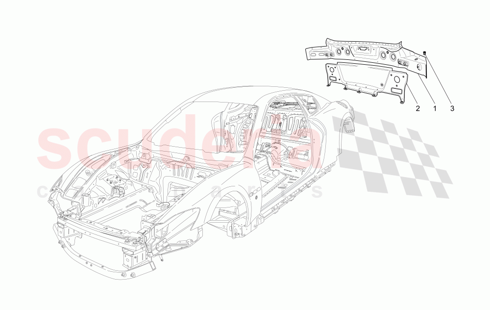 BODYWORK AND REAR OUTER TRIM PANELS of Maserati Maserati GranTurismo (2011-2012) S