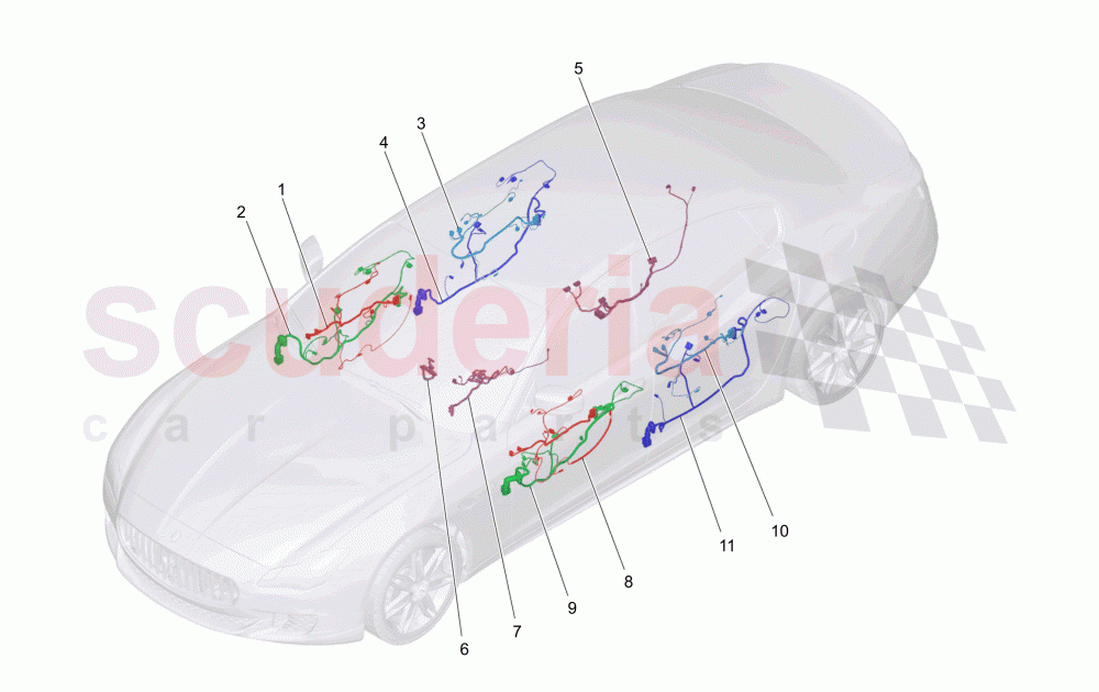 MAIN WIRING of Maserati Maserati Quattroporte (2013-2016) S V6 410bhp