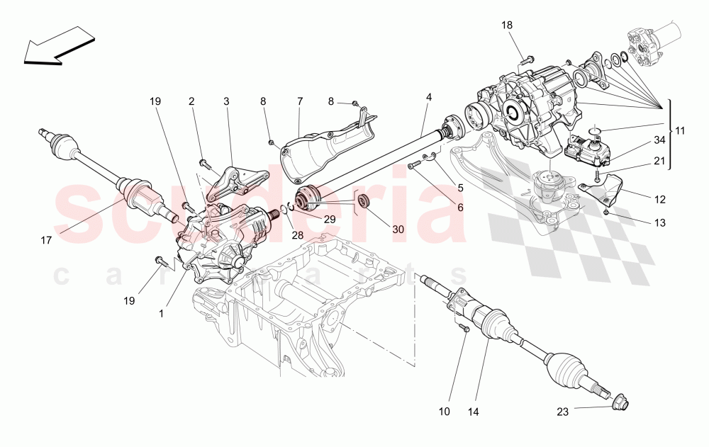 FRONT WHEELS TRANSMISSION of Maserati Maserati Quattroporte (2017+) S Q4