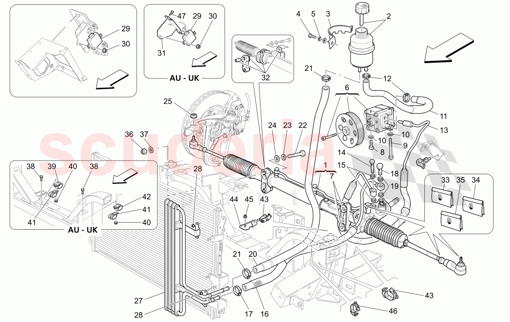 COMPLETE STEERING RACK UNIT of Maserati Maserati GranTurismo (2012-2016) Sport CC