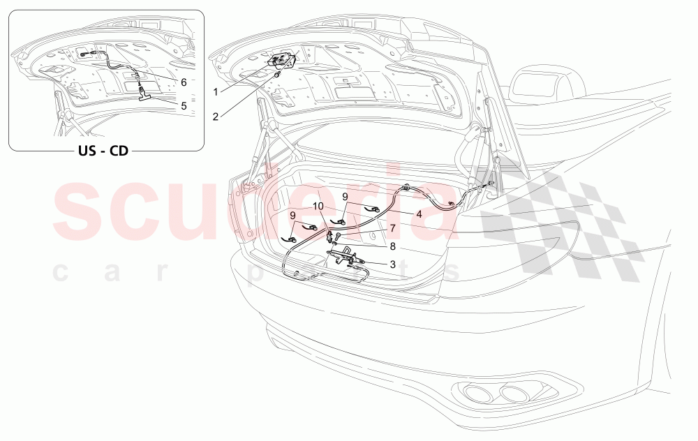 REAR LID OPENING CONTROL of Maserati Maserati GranCabrio (2013+)