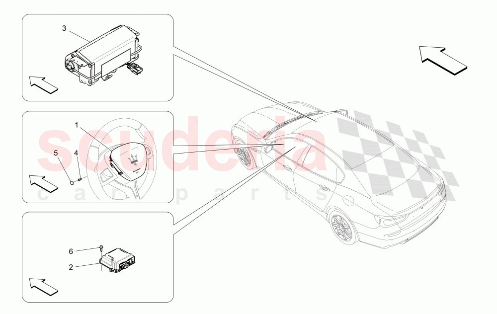 FRONT AIRBAG SYSTEM of Maserati Maserati Quattroporte (2013-2016) S V6 410bhp