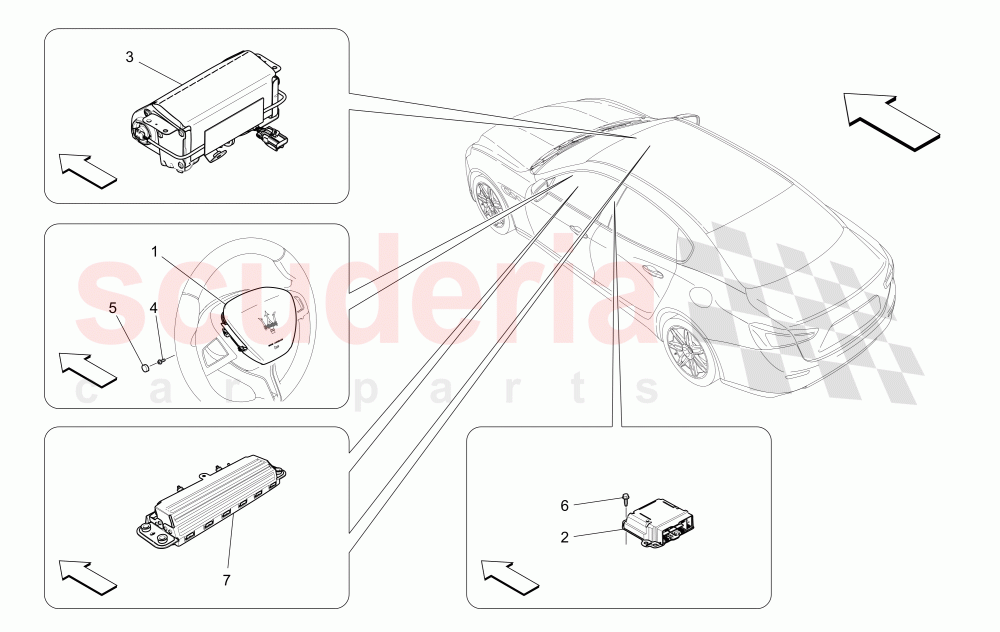 FRONT AIRBAG SYSTEM of Maserati Maserati Ghibli (2014-2016) Diesel