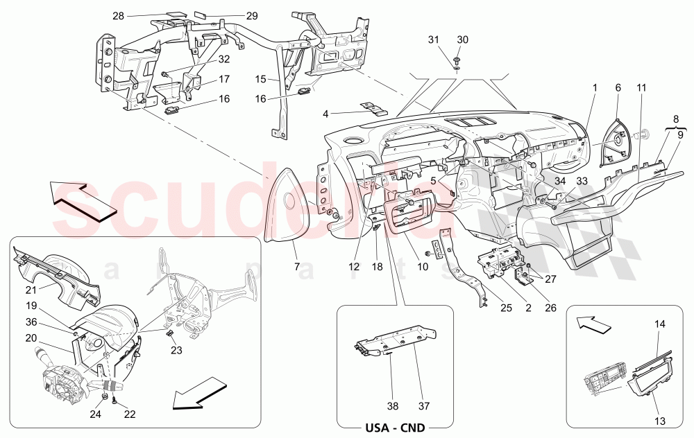 DASHBOARD UNIT of Maserati Maserati GranCabrio (2016+) MC