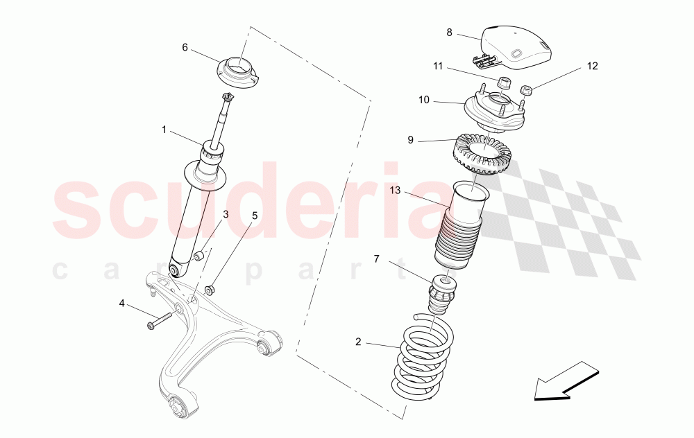 FRONT SHOCK ABSORBER DEVICES of Maserati Maserati Quattroporte (2013-2016) V6 330bhp