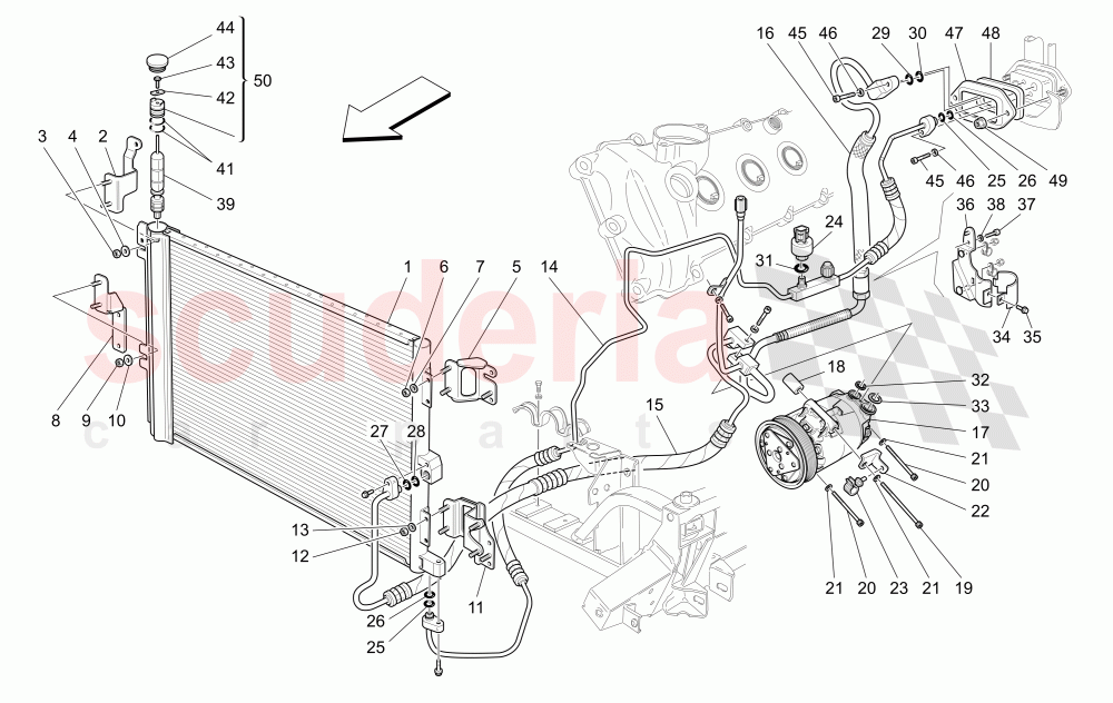 A/C UNIT: ENGINE COMPARTMENT DEVICES of Maserati Maserati GranCabrio (2016+) MC Centennial