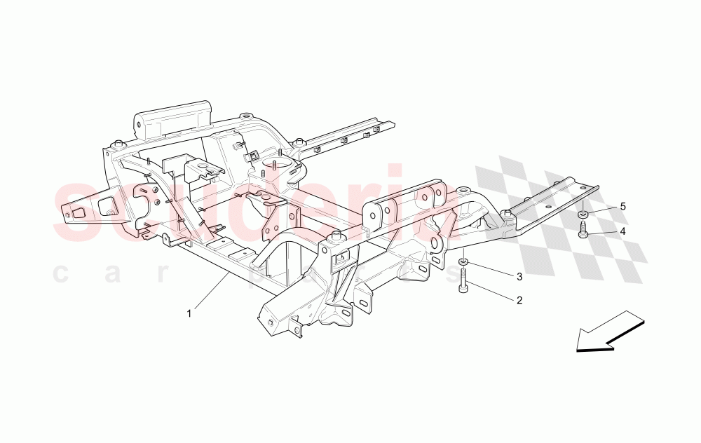 FRONT UNDERCHASSIS of Maserati Maserati GranCabrio (2013+) Sport