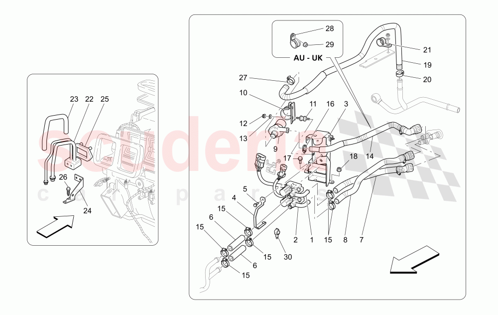 A/C UNIT: ENGINE COMPARTMENT DEVICES of Maserati Maserati Quattroporte (2009-2012) Sport GTS