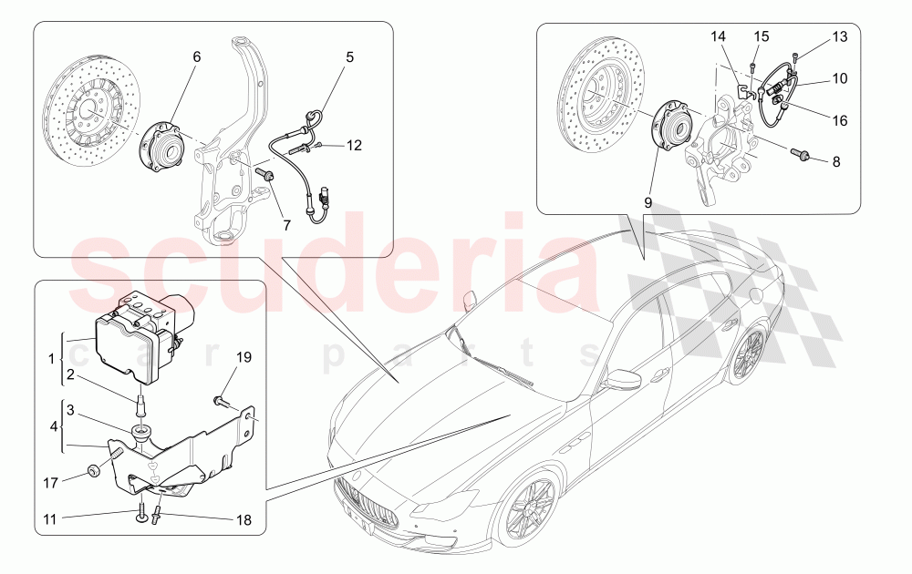 BRAKING CONTROL SYSTEMS of Maserati Maserati Quattroporte (2013+) GTS