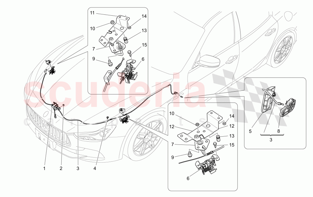 FRONT LID OPENING BUTTON of Maserati Maserati Ghibli (2014-2016) S