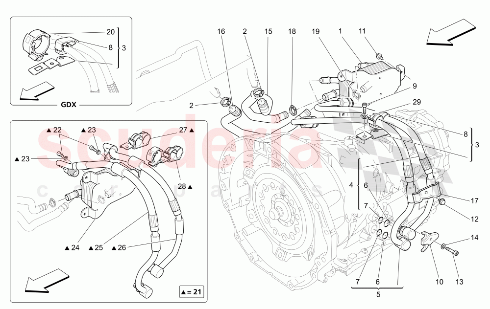 LUBRICATION AND GEARBOX OIL COOLING of Maserati Maserati Ghibli (2014-2016) S Q4