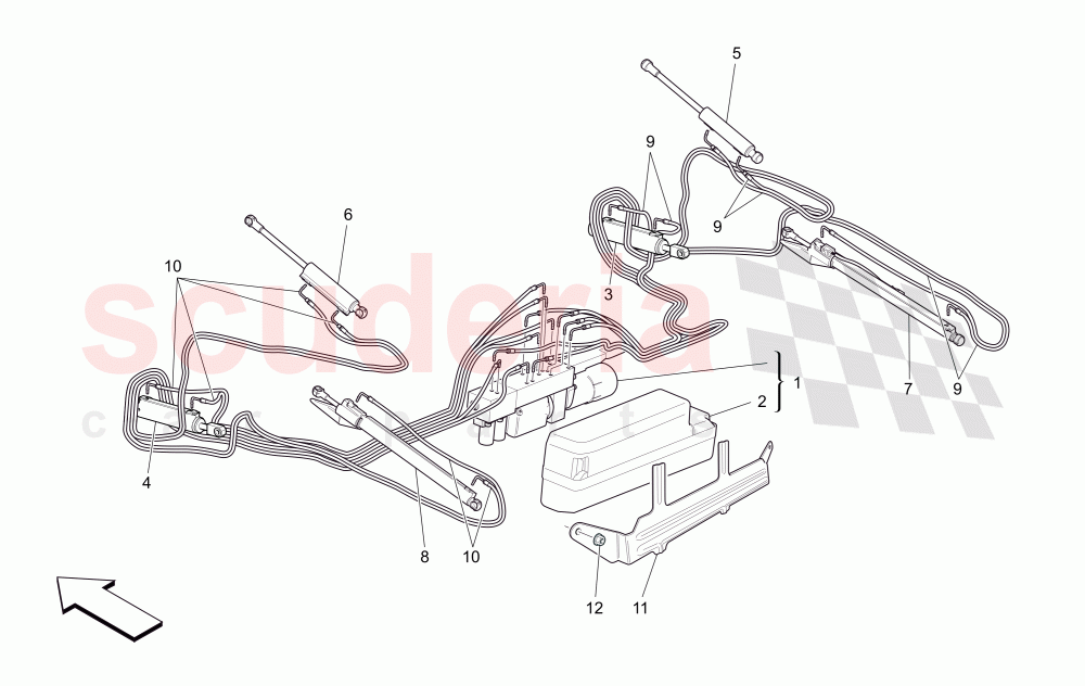 ELECTRICAL CAPOTE: HYDRAULIC SYSTEM of Maserati Maserati GranCabrio (2016+) MC