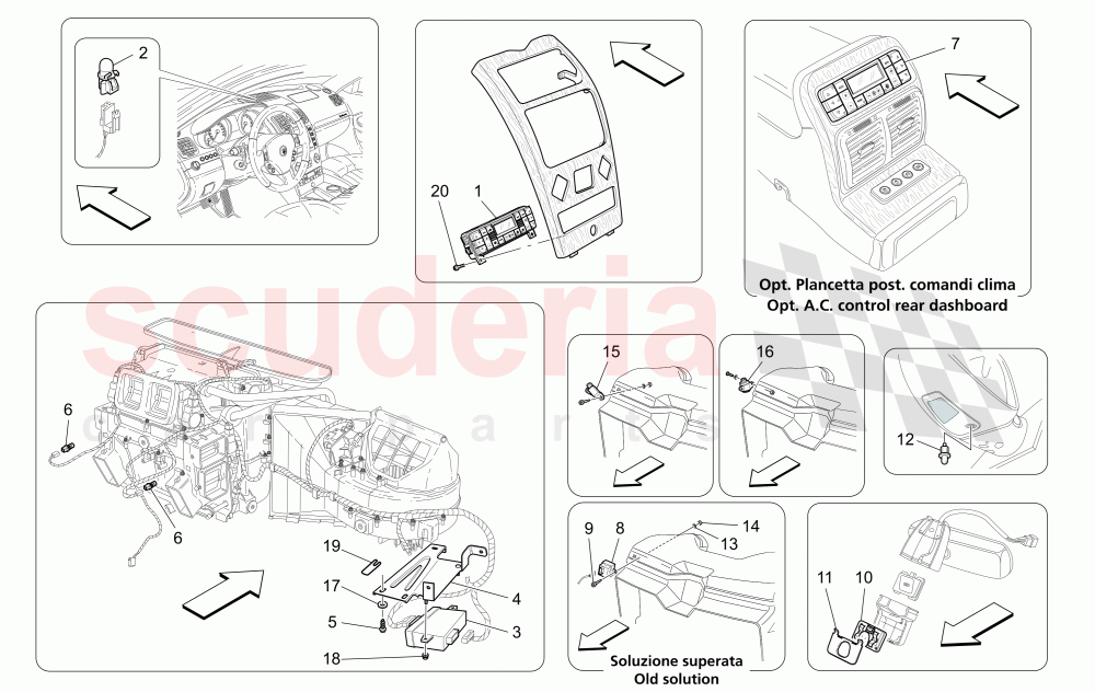 A/C UNIT: ELECTRONIC CONTROL of Maserati Maserati Quattroporte (2009-2012) Sport GTS