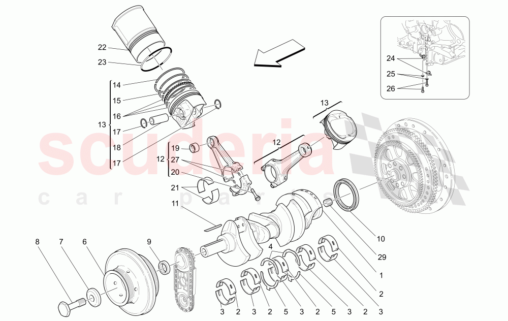 CRANK MECHANISM of Maserati Maserati GranCabrio (2013+) Sport