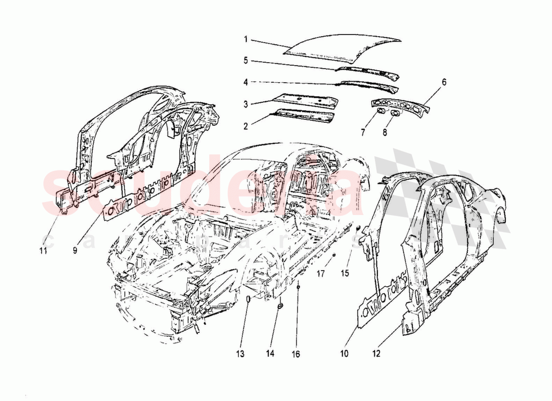 Centeral outer trim Panels of Maserati Maserati GranTurismo MC Stradale