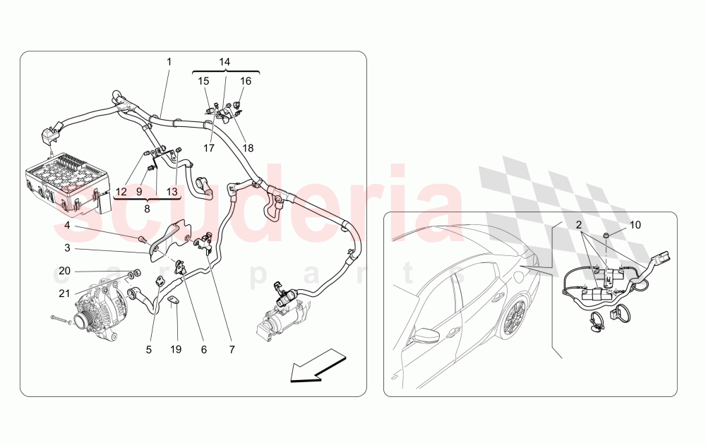 MAIN WIRING of Maserati Maserati Ghibli (2017+) S