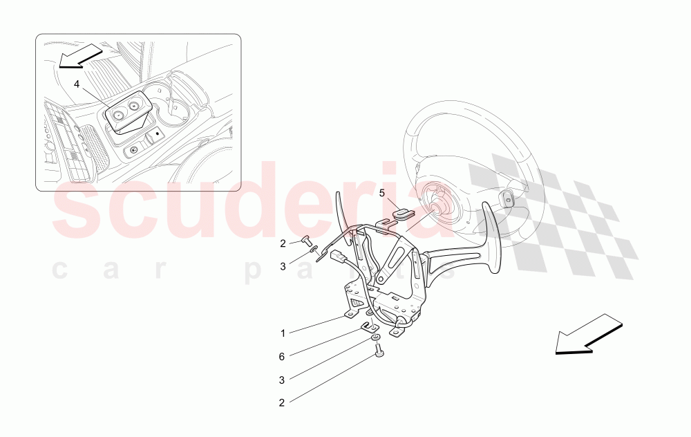 DRIVER CONTROLS FOR F1 GEARBOX (Not available with: Special Edition) of Maserati Maserati GranTurismo (2012-2016) Sport CC