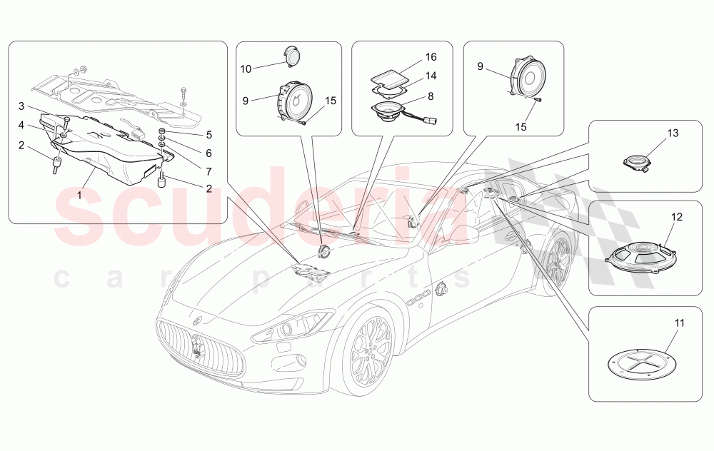 SOUND DIFFUSION SYSTEM of Maserati Maserati GranTurismo (2017+) Special Edition CC