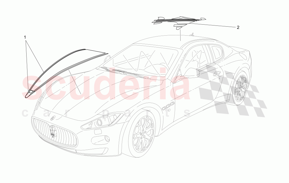 SHIELDS, TRIMS AND COVERING PANELS of Maserati Maserati GranTurismo (2011-2012) S